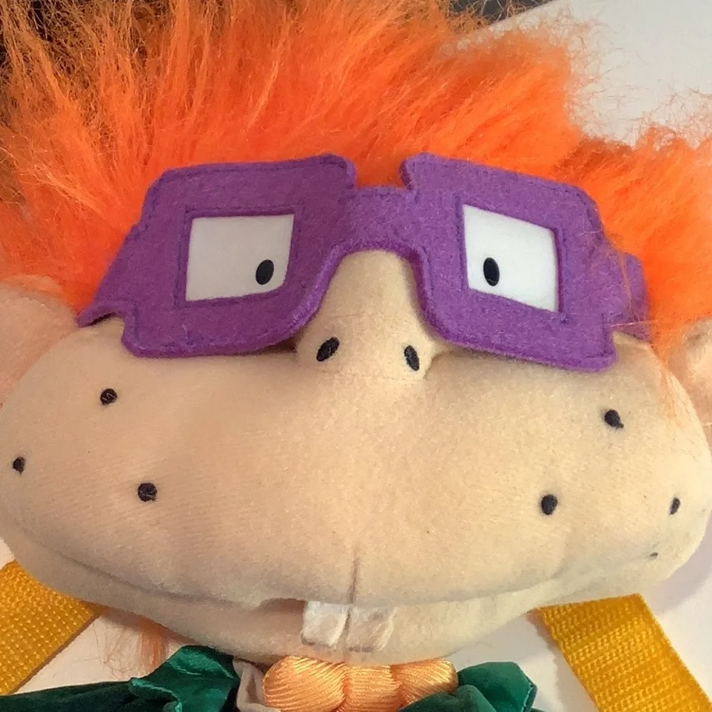 Vintage 90’s Nickelodeon Chuckie Finster  Rugrats Plush Green Tuxedo Backpack
